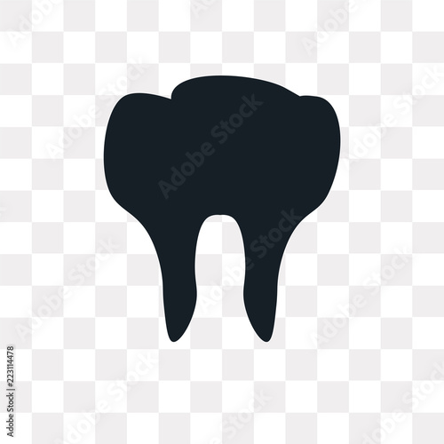 molar tooth icon on transparent background. Modern icons vector illustration. Trendy molar tooth icons