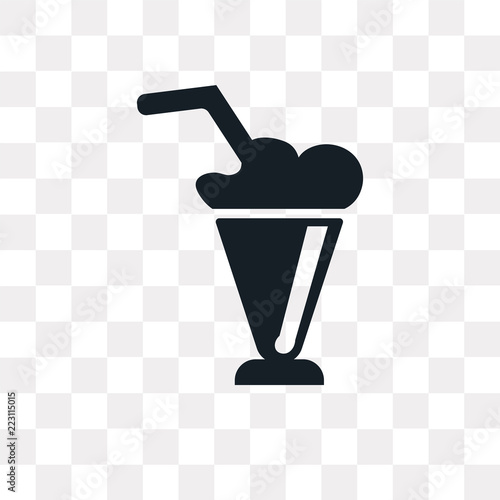 milk shake icon on transparent background. Modern icons vector illustration. Trendy milk shake icons