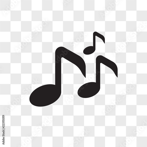 Musical Note vector icon isolated on transparent background, Musical Note logo design