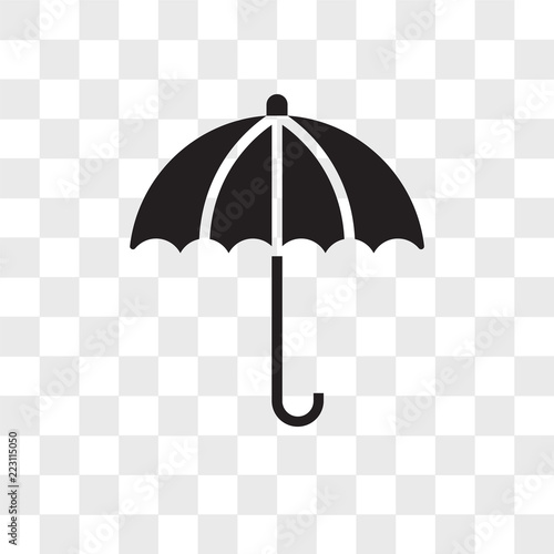 Umbrella vector icon isolated on transparent background, Umbrella logo design