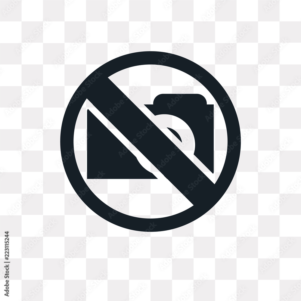 no photo icon on transparent background. Modern icons vector ...