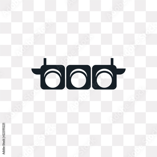 traffic lights icon on transparent background. Modern icons vector illustration. Trendy traffic lights icons