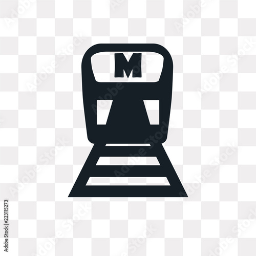 metro icon on transparent background. Modern icons vector illustration. Trendy metro icons