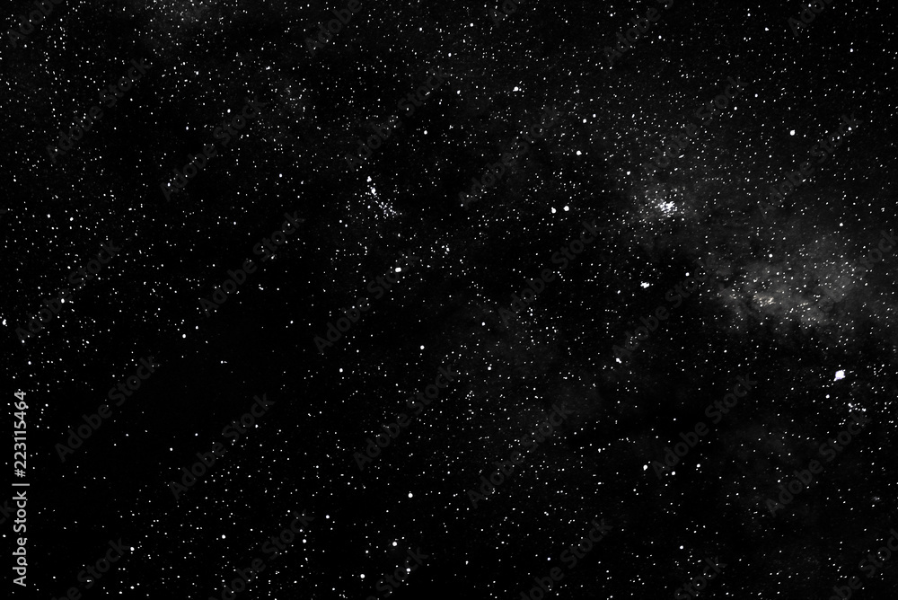 Fototapeta premium Gwiazdy i galaktyka kosmos niebo nocny wszechświat czarne rozgwieżdżone tło pola gwiazd