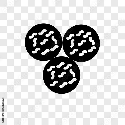 bacteria icons isolated on transparent background. Modern and editable bacteria icon. Simple icon vector illustration.