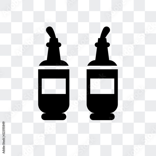 vinegar icon isolated on transparent background. Modern and editable vinegar icon. Simple icons vector illustration.