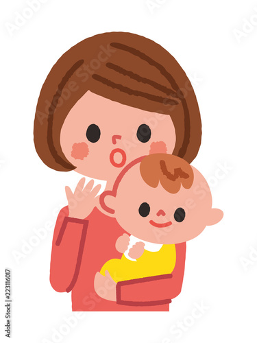 子育て中のママ　驚く