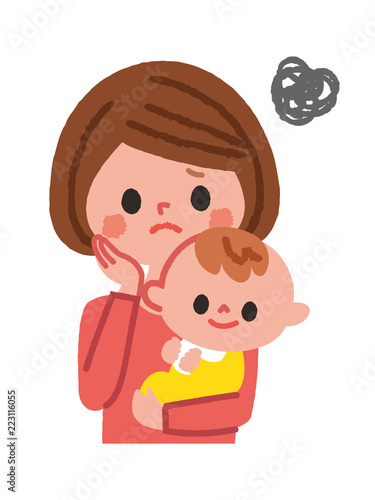 子育て中のママ　悩み