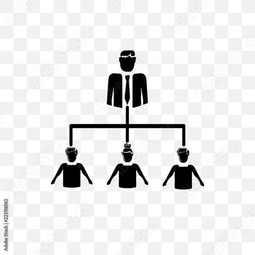 coordinating people icon isolated on transparent background. Simple and editable coordinating people icons. Modern icon vector illustration.