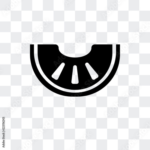 melon icon isolated on transparent background. Modern and editable melon icon. Simple icons vector illustration.