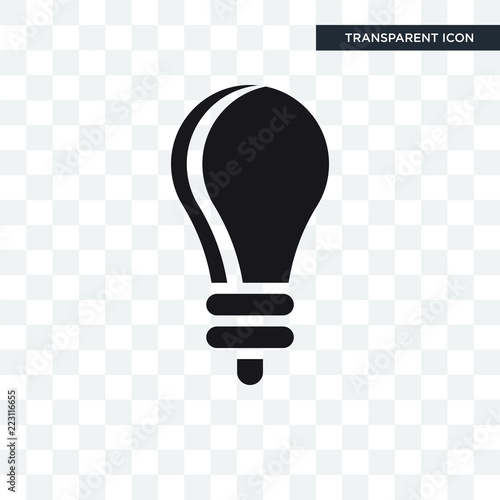 Light bulb turned off vector icon isolated on transparent background, Light bulb turned off logo design