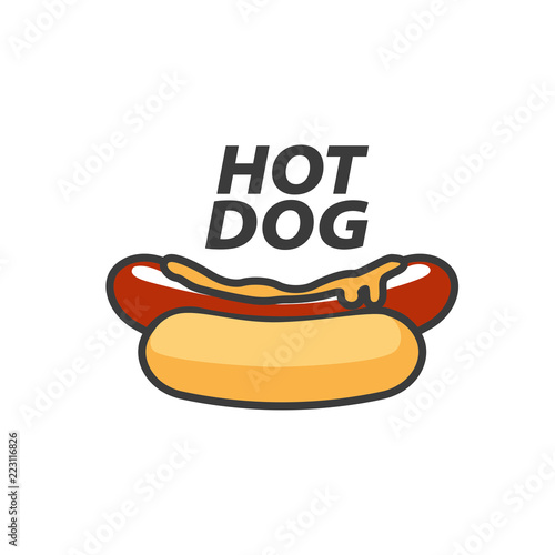 vector logo hot dog