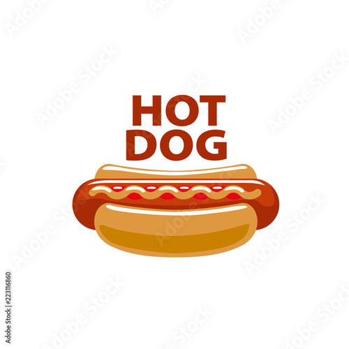vector logo hot dog