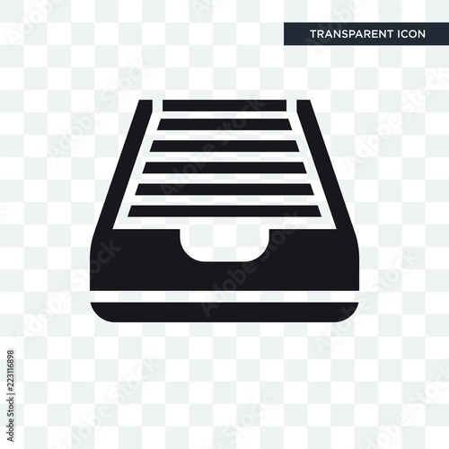 Desk Tray vector icon isolated on transparent background, Desk Tray logo design