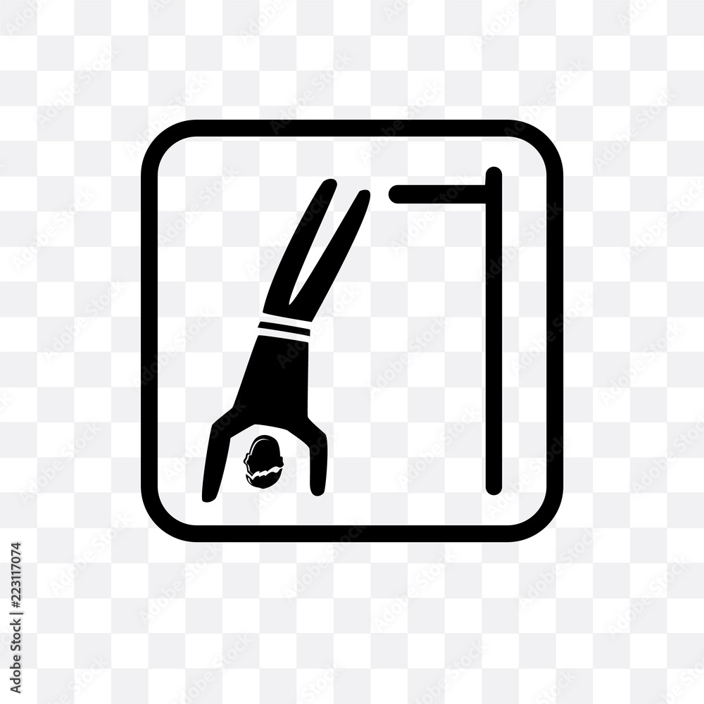 acrobat icon isolated on transparent background. Simple and editable