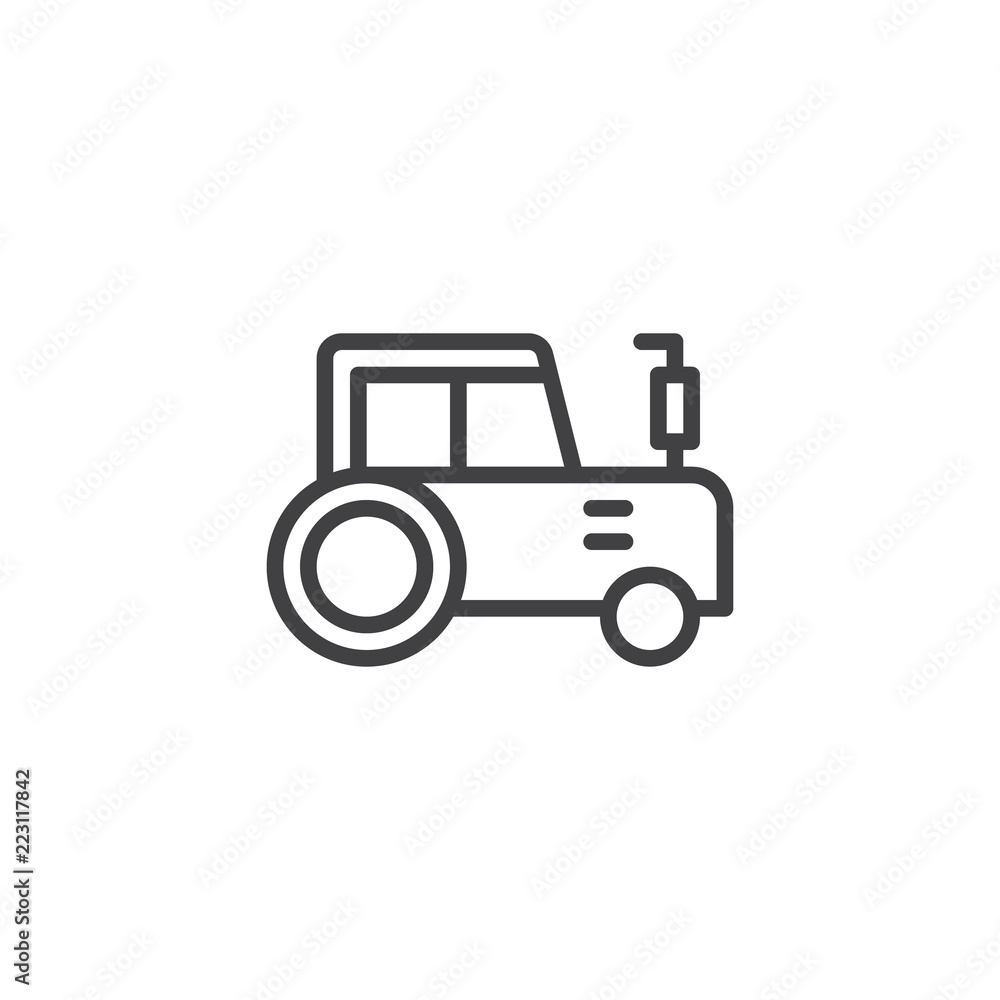 Tractor outline icon. linear style sign for mobile concept and web design. agriculture simple line vector icon. Symbol, logo illustration. Pixel perfect vector graphics Tractor outline icon. linear style sign for mobile concept and web design. agriculture simple line vector icon. Symbol, logo illustration. Pixel perfect vector graphics