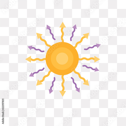 ultraviolet icon on transparent background. Modern icons vector illustration. Trendy ultraviolet icons