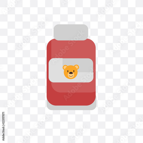 baby powder icon isolated on transparent background. Simple and editable baby powder icons. Modern icon vector illustration.