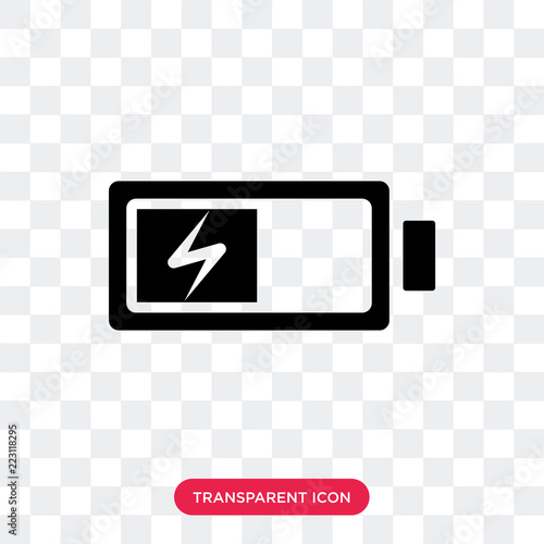 Battery vector icon isolated on transparent background, Battery logo design
