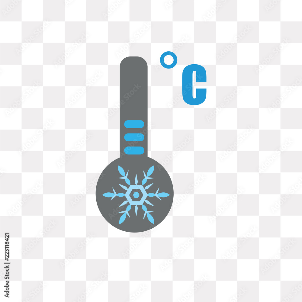 thermometer icon on transparent background. Modern icons vector ...