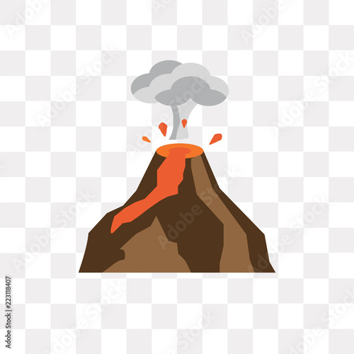 eruption icon on transparent background. Modern icons vector illustration. Trendy eruption icons