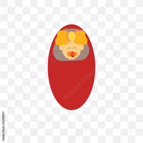 newborn icon isolated on transparent background. Simple and editable newborn icons. Modern icon vector illustration.