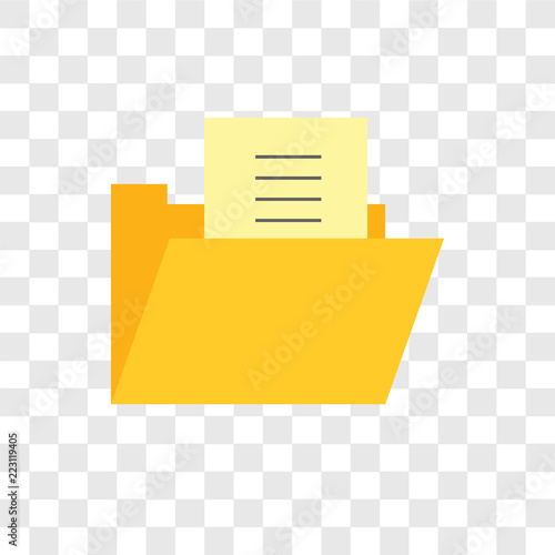 File vector icon isolated on transparent background, File logo design