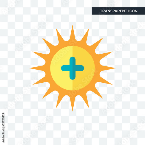 Brightness vector icon isolated on transparent background, Brightness logo design
