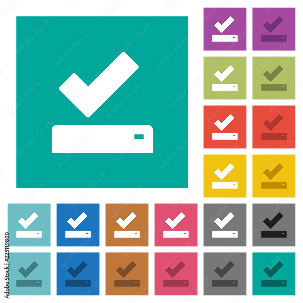 Successfully saved square flat multi colored icons Successfully saved square flat multi colored icons