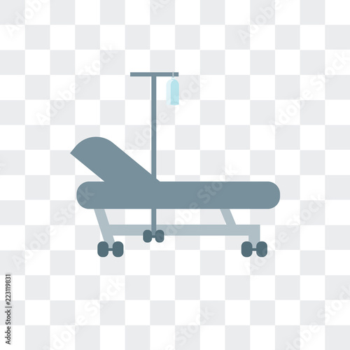 hospitalization icon isolated on transparent background. Modern and editable hospitalization icon. Simple icons vector illustration.