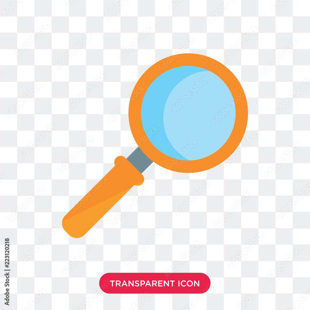 Loupe vector icon isolated on transparent background, Loupe logo design  Stock Vector