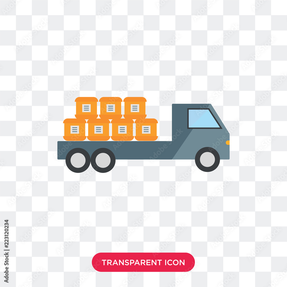 Delivery truck vector icon isolated on transparent background, Delivery truck logo design