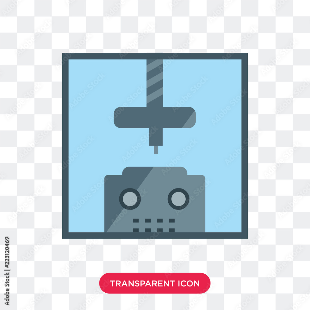 Industrial robot vector icon isolated on transparent background, Industrial robot logo design Industrial robot vector icon isolated on transparent background, Industrial robot logo design