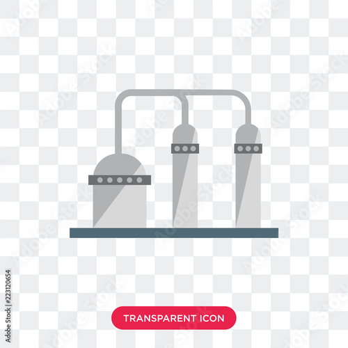 Refinery vector icon isolated on transparent background, Refinery logo design