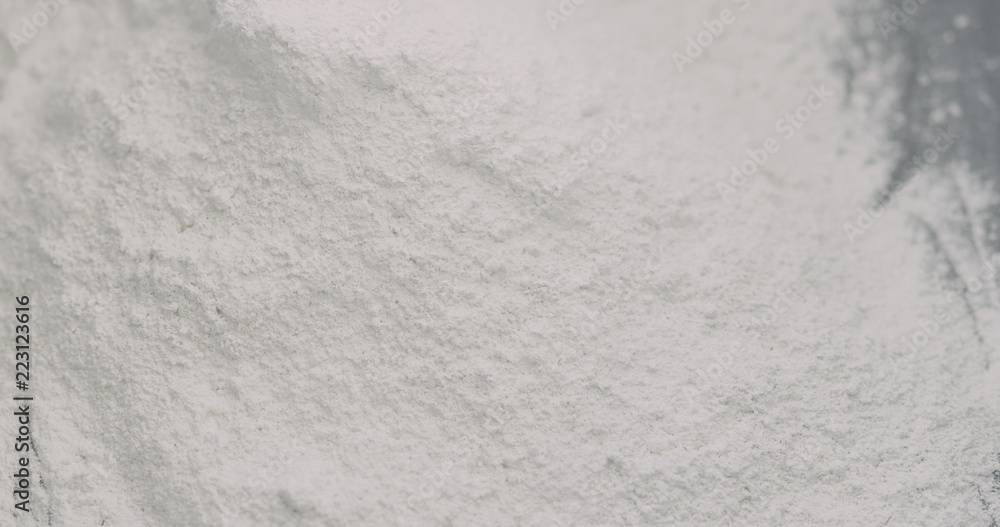 Fototapeta premium adding hardener to micro concrete plaster