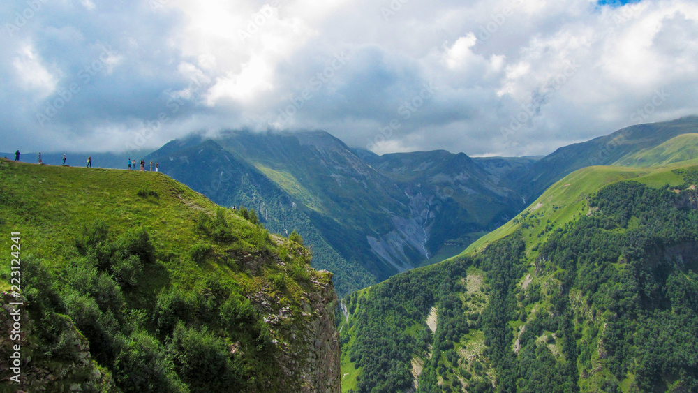 Naklejka premium Beauty of nature concept background. Mount Kazbek 