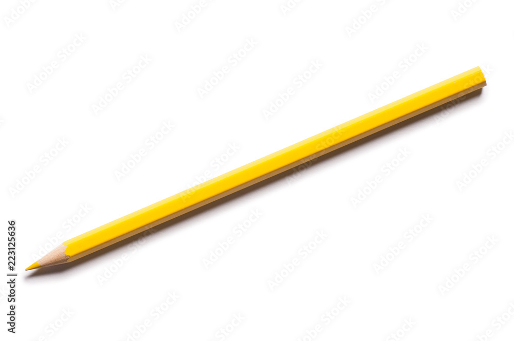 Yellow pencil isolated on white background.
Yellow pencil isolated on white background.
