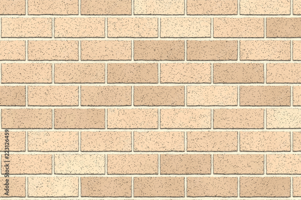 Light brown brick wall abstract background. Texture of bricks. Vector ...