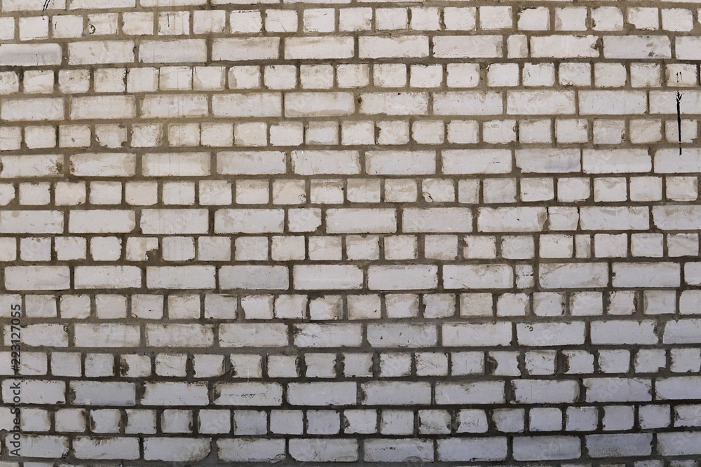 Wall of white old brick. Backgrounds, texture Wall of white old brick. Backgrounds, texture