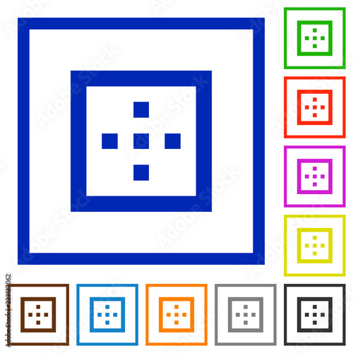 Outer borders flat framed icons