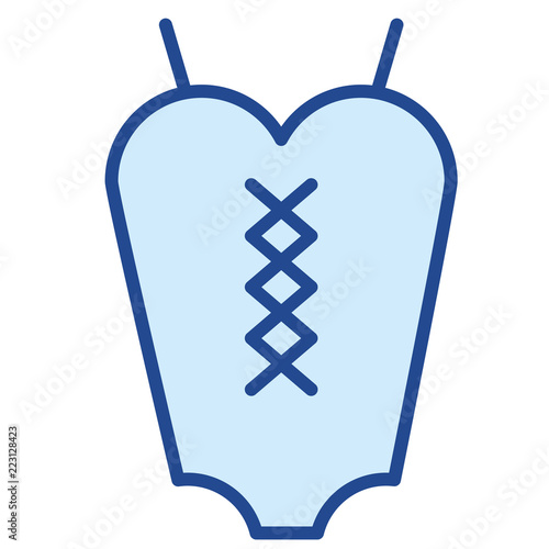 Mieder / Tracht Oktoberfest Vector icon Illustration
