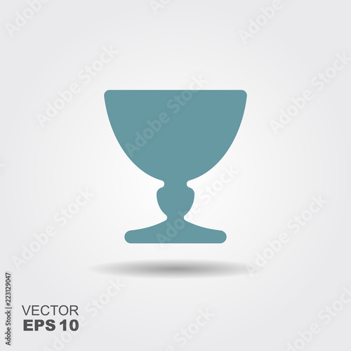 Empty vase for desserts or sweets vector illustration
