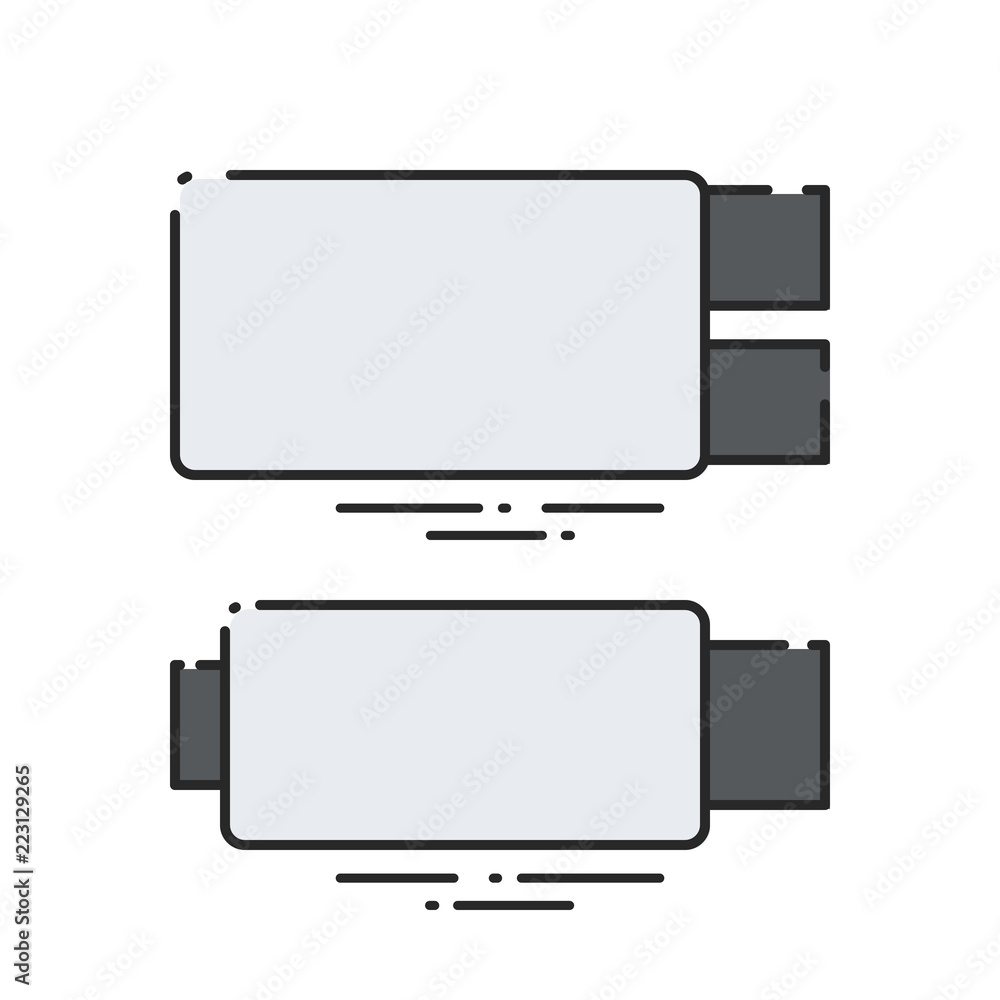 The muffler of the car. Flat abstract icon. Vector illustration. The muffler of the car. Flat abstract icon. Vector illustration.
