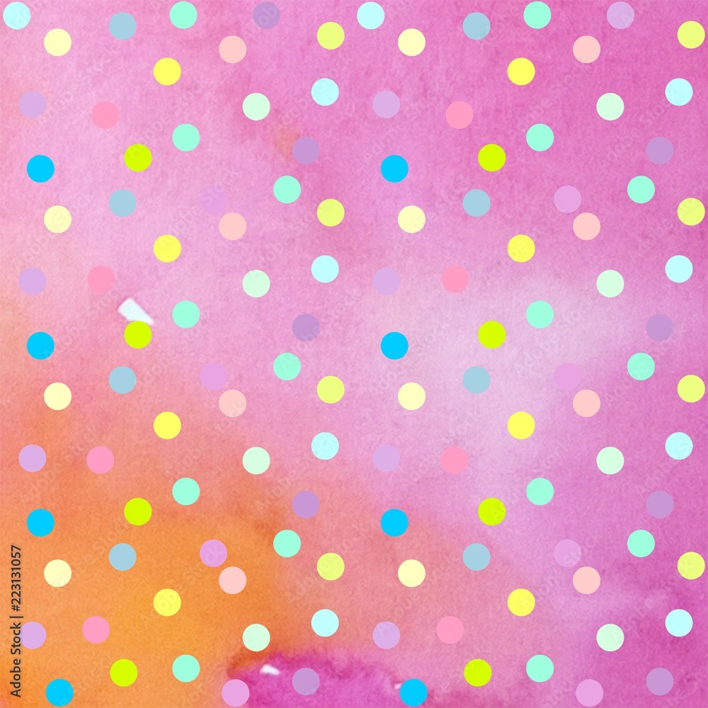 Confetti. Watercolor background. Illustration. Confetti. Watercolor background. Illustration.