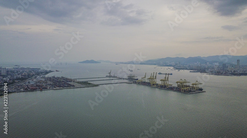 Aerial view of Seberang Perai Penang Malaysia photo