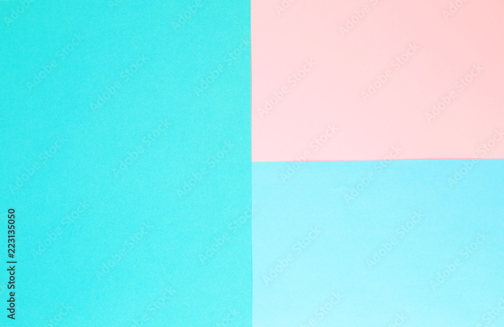 Square, rectangle blue, pink and light green color paper background. Image with place for text. Square, rectangle blue, pink and light green color paper background. Image with place for text.