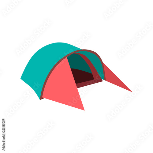 Set of tourist tents. Collection camping tent icons. Vector illustration