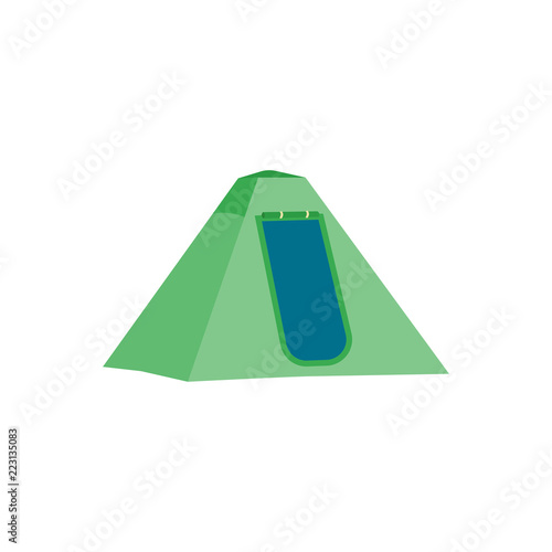 Set of tourist tents. Collection camping tent icons. Vector illustration