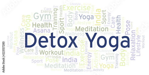 Detox Yoga word cloud.