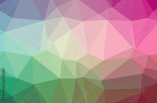 Illustration of green abstract polygon nice multicolor background.